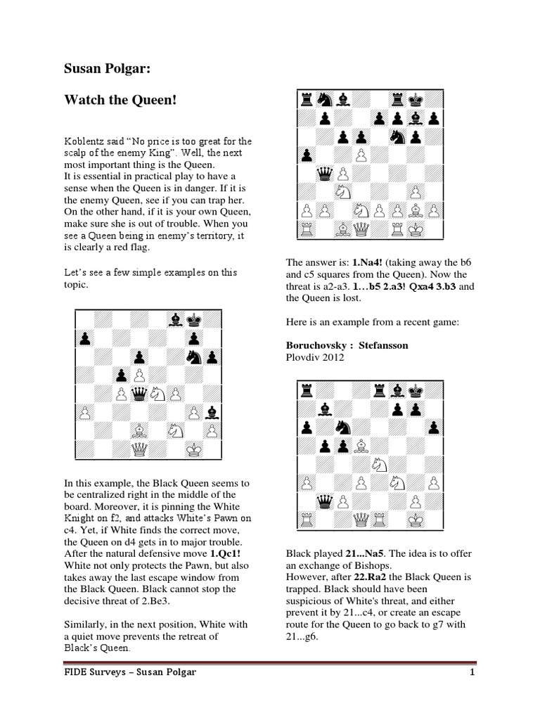 Trapping the Queen in Chess Strategy | PDF | Game Theory | Chess Openings