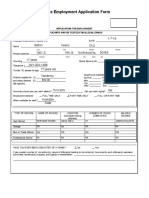 Sample Employment Application Form