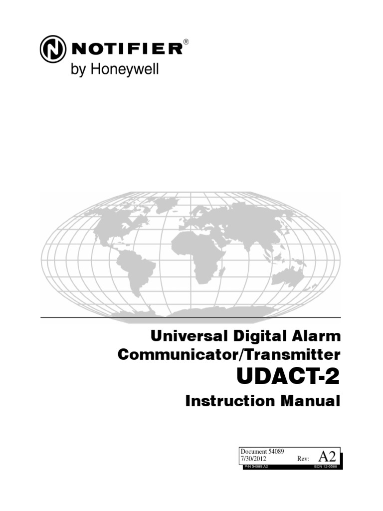 Udact2 Universal Digital Alarm Communicator/Transmitter Instruction