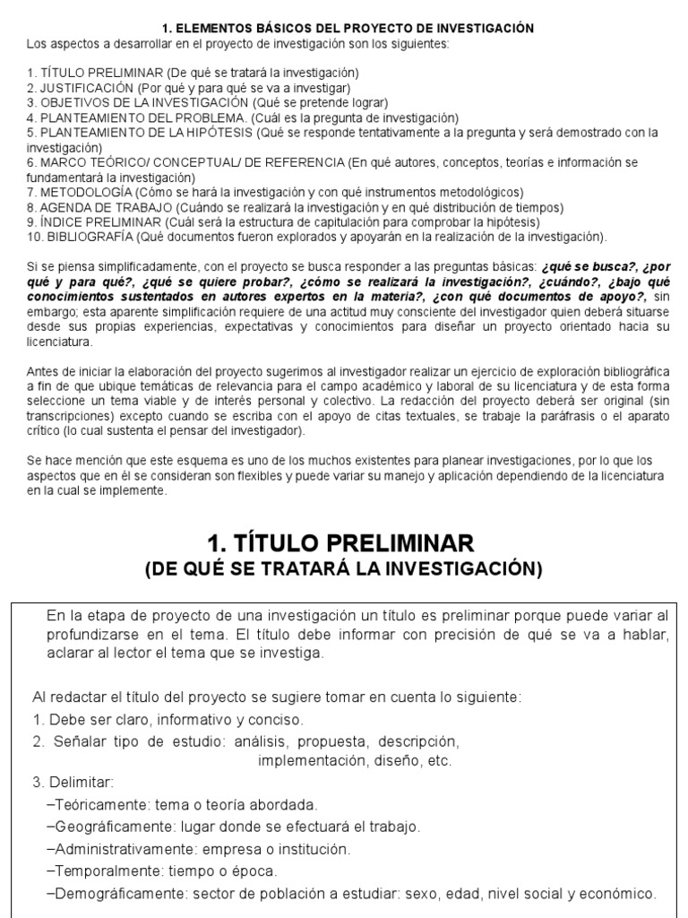 Pasos para un Proyecto de Investigación | PDF | Teoría | Hipótesis