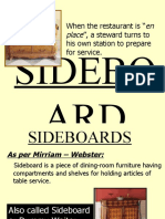 Role of Sideboards