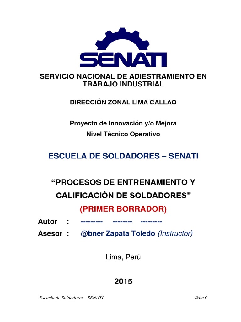 Ejemplo Proyecto de Mejora (Block) | PDF | Soldadura | Construcción, image size:768x1024