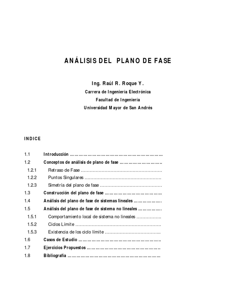 Análisis del Plano de Fase en Sistemas | PDF | Valores propios y ...