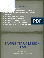 Year 6 Lesson Plan 2015