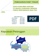 Analisis Kepuasan Konsumen 