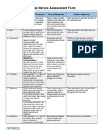 Cranial Nerves Form