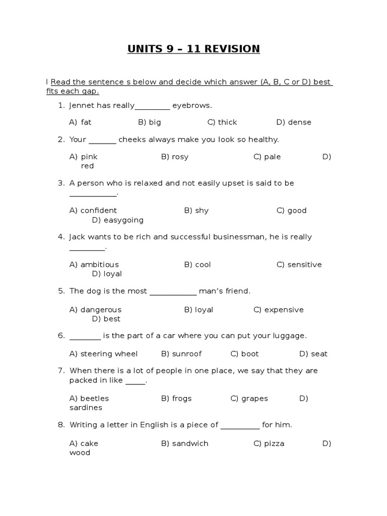 Pre Intermediate Test | PDF | Leisure