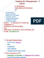 Part I: Probability and Statistics - Part II: Linear Programming and Extensions