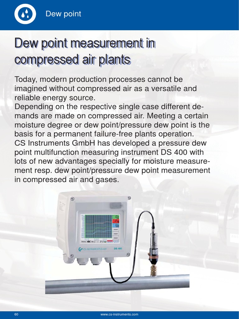DS 400 Dew Point Measurement Guide | PDF | Clothes Dryer | Refrigeration