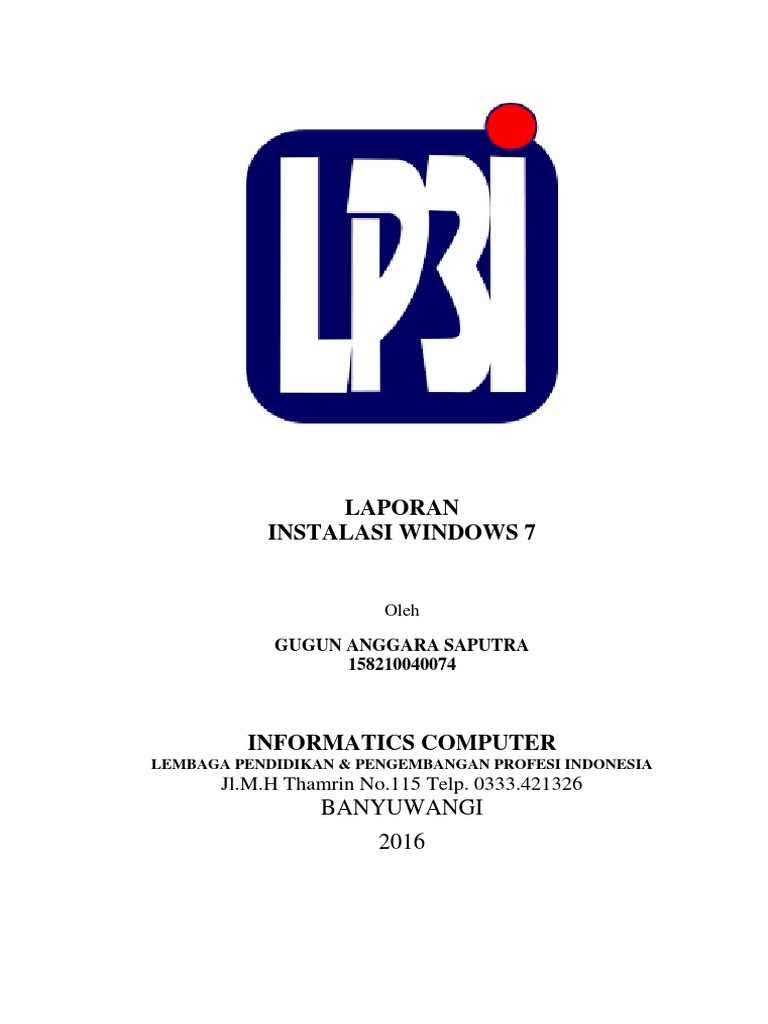 Contoh Laporan Prakerin Tkj Instalasi Windows 10 Temukan