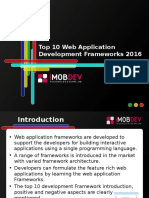 Top 10 Web Application Development Frameworks 2016