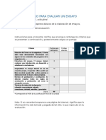 Lista de cotejo para evaluar ensayos