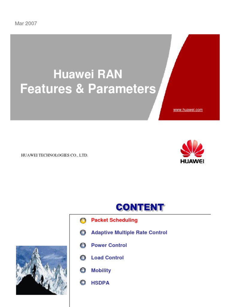 Huawei RAN Features Overview | PDF | High Speed Packet Access | Bit Rate