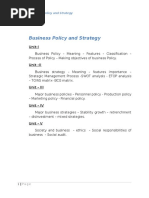 Business Policy and Strategy Bba Study Notes