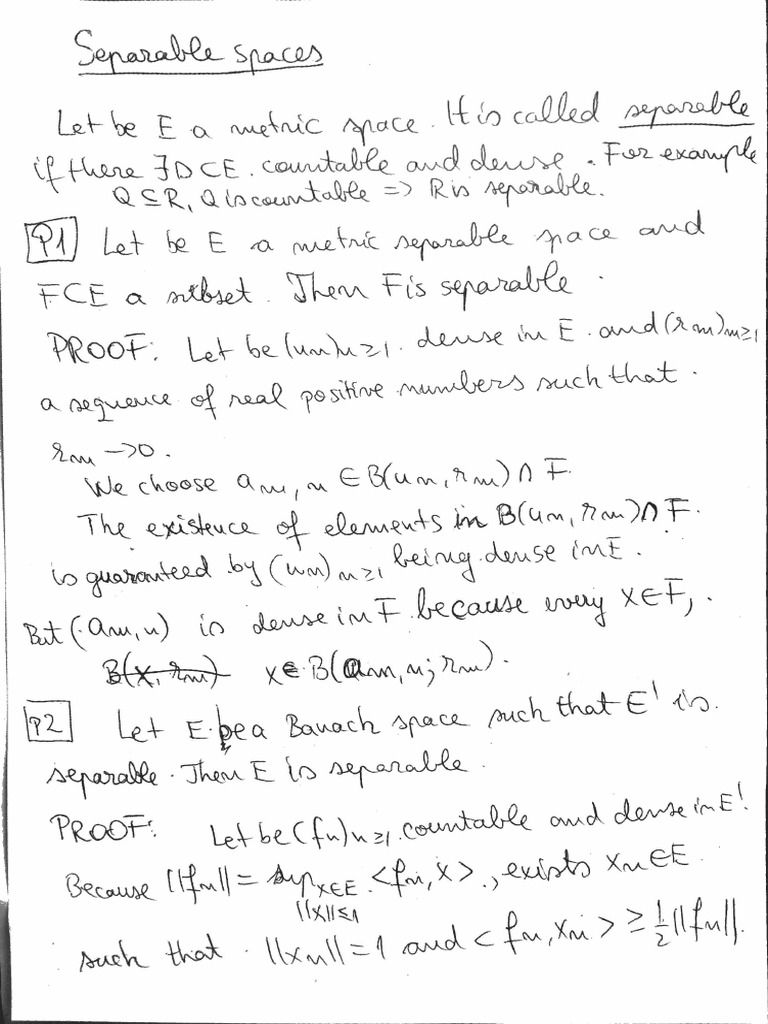 Separable Spaces | PDF