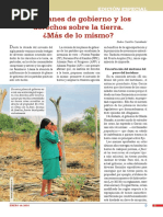 Los planes de gobierno y los derechos sobre la tierra. ¿Más de lo mismo?