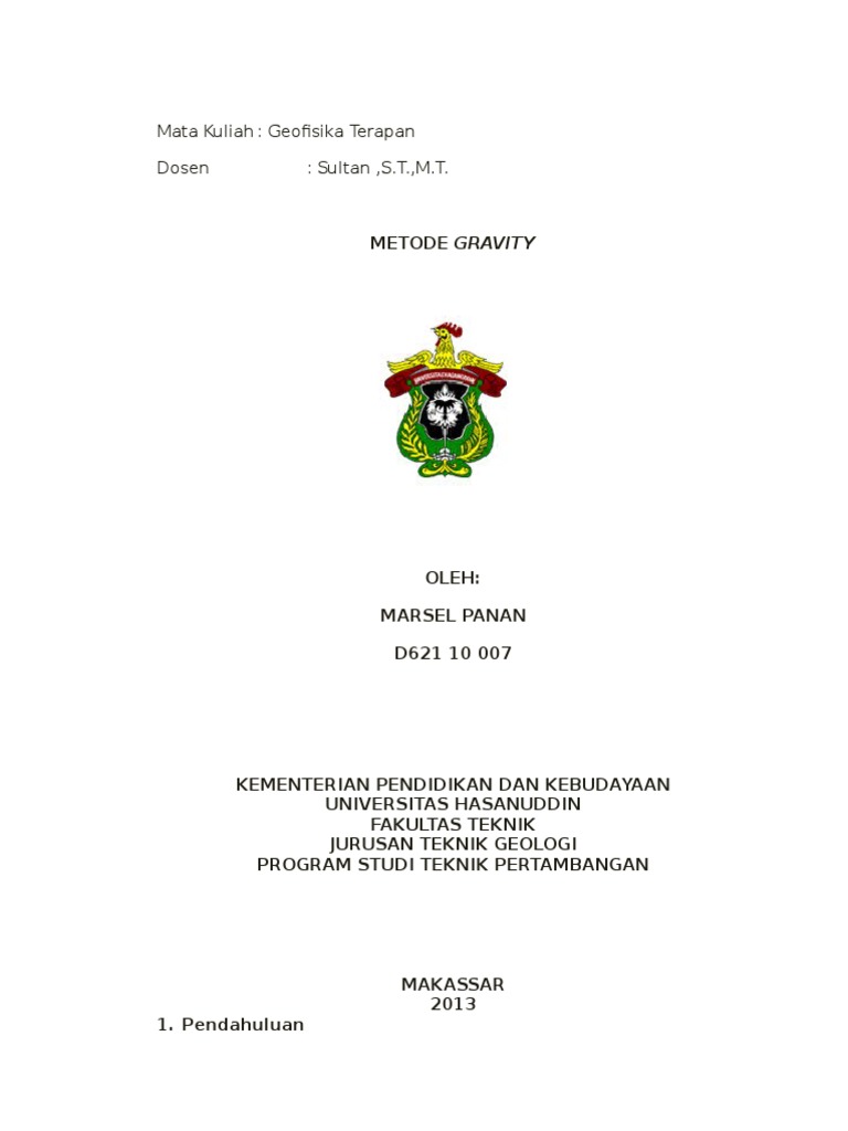 Gravity Methods | PDF | Metode & Bahan Ajar | Teknologi & Rekayasa