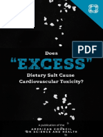 Does 'Excess' Dietary Salt Cause Cardiovascular Toxicity?