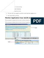 Monitor Application User (AL08 and SM04)