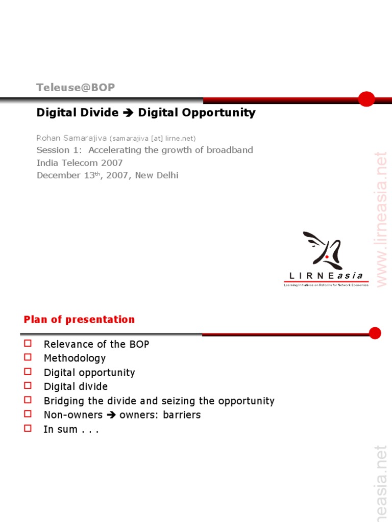 Bridging the Digital Divide at BOP | PDF | Mobile Phones | Internet