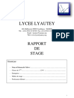 Rapport de Stage Troisieme