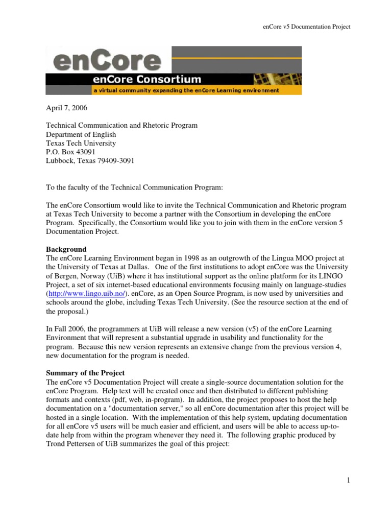 Background: Encore V5 Documentation Project | PDF | Xml | Computing