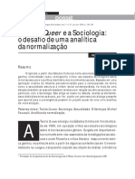 A Teoria Queer e A Sociologia o Desafio de Uma Analitica Da Normalizacao