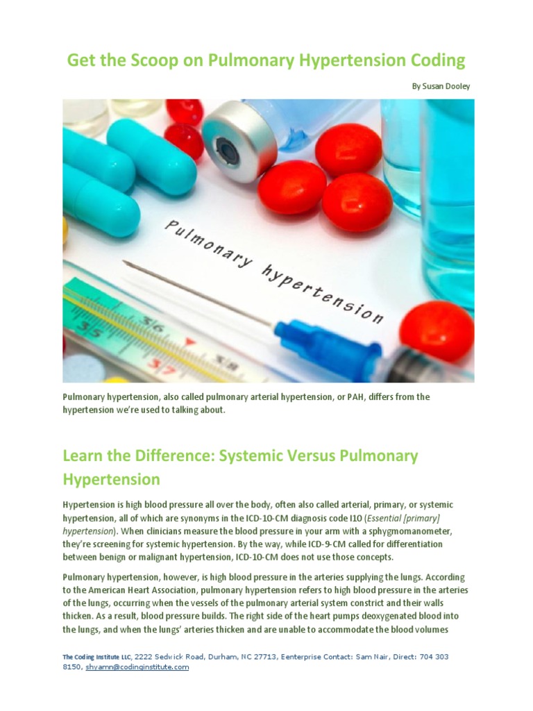Get the Scoop on Pulmonary Hypertension Coding | Lung | Hypertension