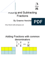 4 Modeladding and Subtracting Fractions
