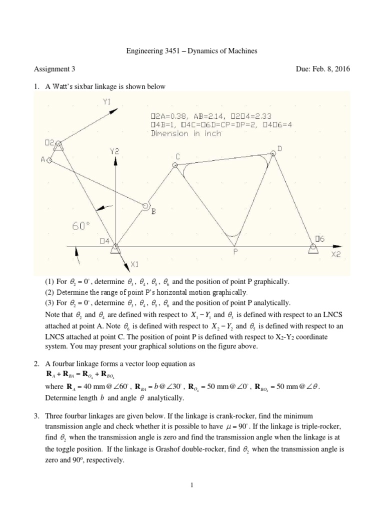Dynamics of Machines Assignment 3 | PDF | Teaching Methods & Materials