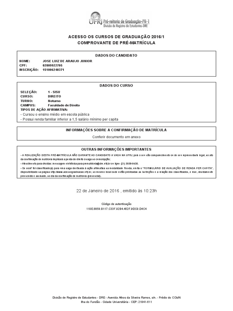 Documentos Necessarios Para Transferencia De Universidade