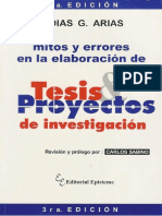 Mitos y Errores en La Elaboracion de Una Tesis. Fadi, Arias