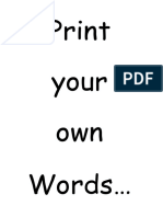 Print your own words
