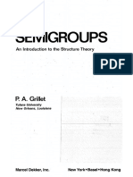 Grillet P. Semigroups. an Introduction to the Structure Theory