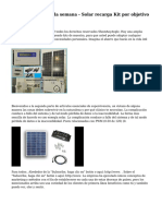 Producto Verde de La Semana - Solar Recarga Kit Por Objetivo Cero