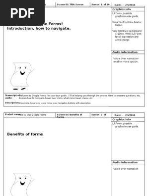 storyboard google forms carew