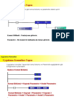 DELTA PLC Uygulama Komutlari