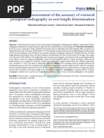 In Vitro Assessment of The Accuracy of Extraoral Periapical Radiography in Root Length Determination