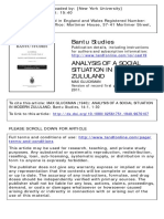 Analysis of A Social Situation in Modern Zululand