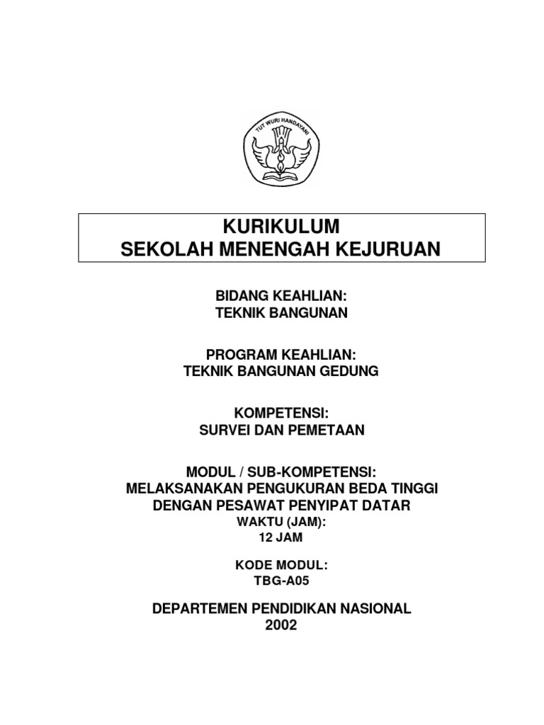 A05 Pengukuran Beda Tinggi Dengan Pesawat Penyipat Datar
