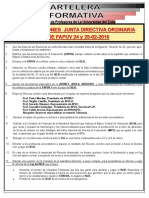 Resoluciones Junta Directiva Ordinaria de Fapuv 24 Y 25 - 02 - 2016