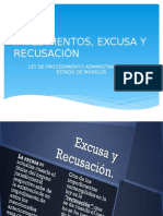 Impedimentos, Excusa y Recusación