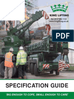 King Lifting Crane Hire Specification Guide