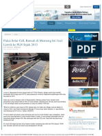 2015 - Pakai Solar Cell, Rumah Di Menteng Ini Jual Listrik Ke PLN Sejak