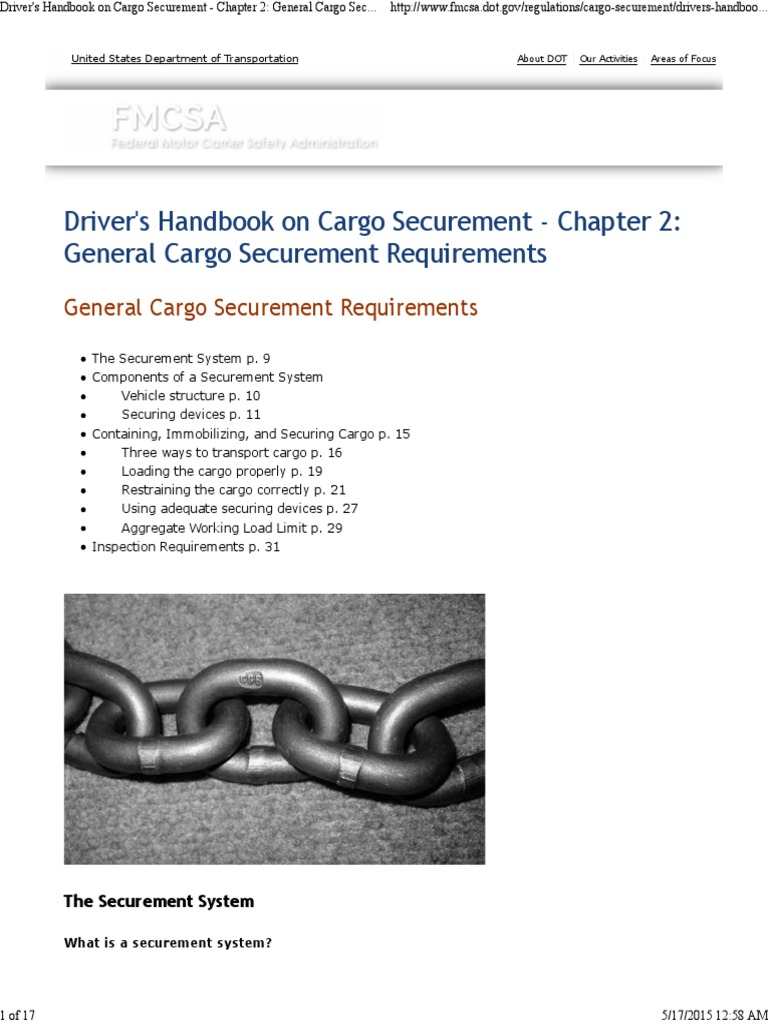 Driver's Handbook on Cargo Securement Chapter 2_ General Cargo