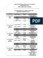 Jadual Peperiksaan Akhir Tahun 2015