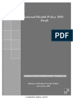 National Health Policy, 2015 Draft
