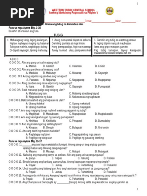 Evaluation test&& larong pinoy news