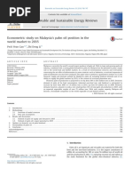 Econometric Study On Malaysia's Palm Oil Position in The