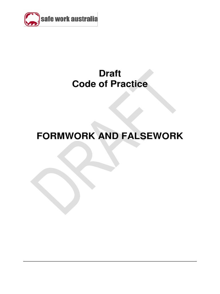 Formwork and Falsework Code of Practice | PDF | Occupational Safety And ...